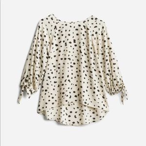 White cow print top